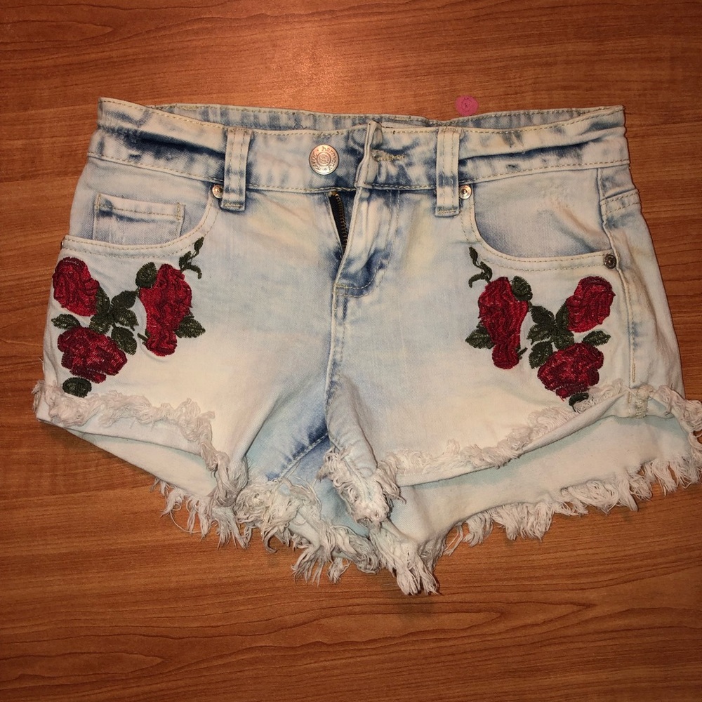 Denim Distressed Shorts